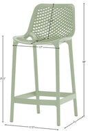 Mykonos - Outdoor Patio Stool (Set of 2) - Meridian Furniture - Stool Sets - Elite Enclave Home