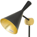 Metal Geometric Desk Table Lamps With Black And Gold Cone Shade (Set of 2) - Black