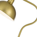 Traditional Shaped Floor Lamp With Antiqued Brass Dome Shade - Brass - HomeRoots - Floor Lamps - Elite Enclave Home