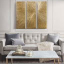 Sunburst - 100% Hand Painted Dimensional Wall Décor (Set of 3) - Gold - Madison Park Signature - Wall Decor - Elite Enclave Home