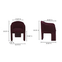 Clara - Performance Fabric Dining Chair - Plum - Moe's Home Collection - Arm Chairs - Elite Enclave Home