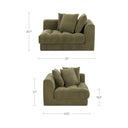 Davie - Right Arm Facing Chair - Olive Green - Moe's Home Collection - Corners - Elite Enclave Home