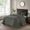 Quebec - King Reversible Bedspread Set - Dark Gray