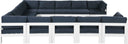 Nizuc - Outdoor Patio 12 Piece Modular Sectional With White Frame - Meridian Furniture - Stationary Sectionals- Elite Enclave Home