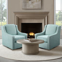 Harris - Swivel Chair - Dusty Aqua - Madison Park - Swivel Chairs - Elite Enclave Home