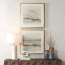 So Golden - Abstract Landscape Prints (Set of 2) - Black / Blue / Brass / Gold / Gray / Pink / White - Uttermost - Framed Print Sets - Elite Enclave Home