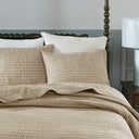 Serene - Hand Quilted Coverlet Set - Linen