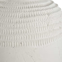 Luna - Ridge Ceramic Vases (Set of 2) - White