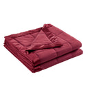 Windom - Lightweight Down King Alternative Blanket With Satin Trim - Burgundy