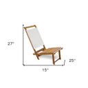Wood Solid Wood Outdoor Deck Chair - Brown And Natural