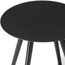 Rounded Metal Outdoor Side Table - Gray