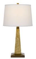 Table Lamp With Off - White Empire Shade - Brown - HomeRoots - Table Lamps - Elite Enclave Home