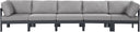 Nizuc - Outdoor Patio 5 Seat Modular Sofa With Gray Frame - Meridian Furniture - Stationary Sectionals- Elite Enclave Home