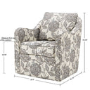 Brianne - Slub Weave Wide Seat Swivel Arm Chair - Multi - Madison Park - Swivel Chairs - Elite Enclave Home