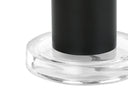Metal And Acrylic Cylinder Table Lamp With Black Drum Shade - Black - HomeRoots - Table Lamps - Elite Enclave Home