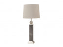 Modern Table Lamps (Set of 2) - Distressed Gray And Silver