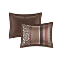 Princeton - Queen 5 Piece Reversible Bedspread Set - Red