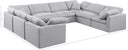 Indulge - Linen 8 Piece Modular Sectional - Meridian Furniture - Stationary Sectionals - Elite Enclave Home