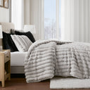Jasmine - King Ultrasoft Ribbed Comforter Set - Light Gray - Madison Park - Comforters & Sets - Elite Enclave Home