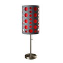 Mod Dot Novelty Table Lamp - Gray And Red