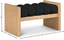 Waverly - Bench With Natural Frame - Meridian Furniture - Upholstered Benches - Elite Enclave Home