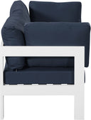 Nizuc - Outdoor Patio 2 Seat Modular Sofa With White Frame - Meridian Furniture - Stationary Sectionals- Elite Enclave Home