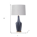Sculptural Table Lamp - Slate Blue