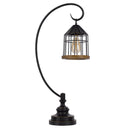 Metal Table Lamp With Bronze Cage Shade - Bronze - HomeRoots - Table Lamps - Elite Enclave Home