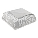 Veronica - 3 Piece Tufted Floral Duvet Cover Set - Gray / White