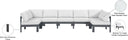 Nizuc - Outdoor Patio 7 Piece Modular Sectional With Gray Frame - Meridian Furniture - Stationary Sectionals- Elite Enclave Home