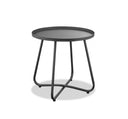 Rounded Aluminum Outdoor Side Table - Gray