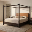 Devin - King Bed - Brown - Moe's Home Collection - Poster Beds - Elite Enclave Home