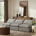 Indulge - Velvet 3 Seat Modular Armless Sofa - Meridian Furniture - Stationary Sectionals - Elite Enclave Home