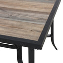Metal Outdoor Dining Table - Brown And Black