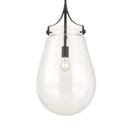 Dewdrop - 1 Light Glass Shade Pendant - Black - Uttermost - Pendant Lighting- Elite Enclave Home
