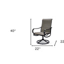 Steel Indoor Outdoor Dining Chair (Set of 2) - Gray And Black