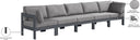 Nizuc - Outdoor Patio 5 Seat Modular Sofa With Gray Frame - Meridian Furniture - Stationary Sectionals- Elite Enclave Home