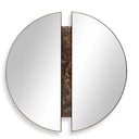 Hanover - Divided Round Mirror - Bronze / Brown