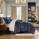 Gabrielle - Queen Comforter Set - Navy