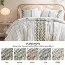 Imani - 3 Piece King/California King Printed Comforter Set - Sage/Ivory