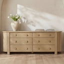 Loren - 6 Drawer Dresser - Natural - Moe's Home Collection - Dressers - Elite Enclave Home