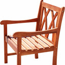 Dining Arm Chair With Diagonal Back - Brown