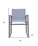 Metal Outdoor Dining Chair (Set of 2) - Light Gray