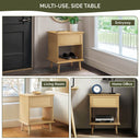 Teagan - Accent Side Table With Drawer Storage & Lower Open Shelf - Natural - 510 Design - End Tables - Elite Enclave Home