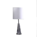 22" Bedside Table Lamp With White Drum Shade - Silver
