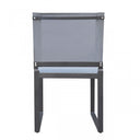 Aluminum Indoor Outdoor Dining Chair (Set of 2) - Gray And Black