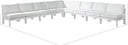 Nizuc - Outdoor Patio 9 Piece Modular Sectional With White Frame - Meridian Furniture - Stationary Sectionals- Elite Enclave Home