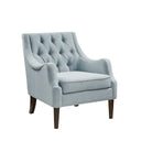 Qwen - Button Tufted Accent Chair - Dusty Blue - Madison Park - Accent Chairs - Elite Enclave Home