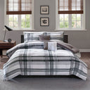 Rudy - Twin Plaid Comforter Set - Black