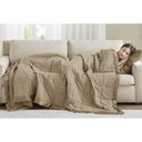 Windom - All Season Hypoallergenic Twin Blanket With 3M Scotchgard - Brown